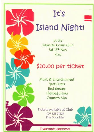 Island Night at the Kawerau Cossie Club